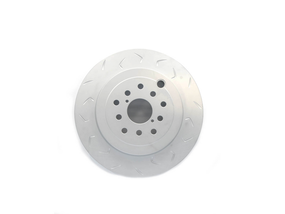 FactionFab Slotted Rear Rotor V2 Dual Drilled 5x100/114 Subaru STI 2004-2007