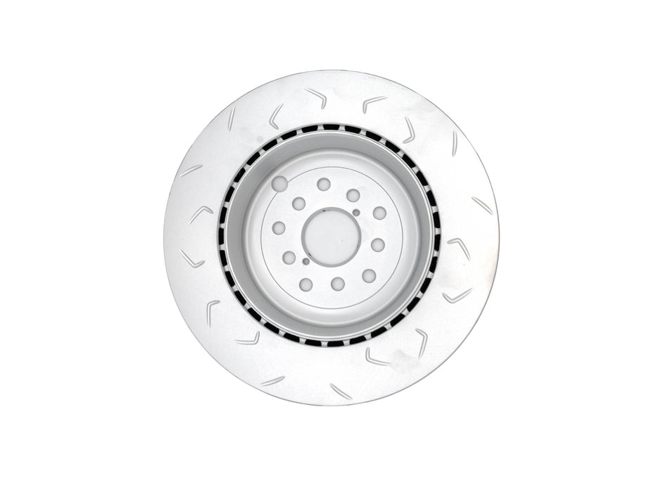 FactionFab Slotted Rear Rotor V2 Dual Drilled 5x100/114 Subaru STI 2018-2021