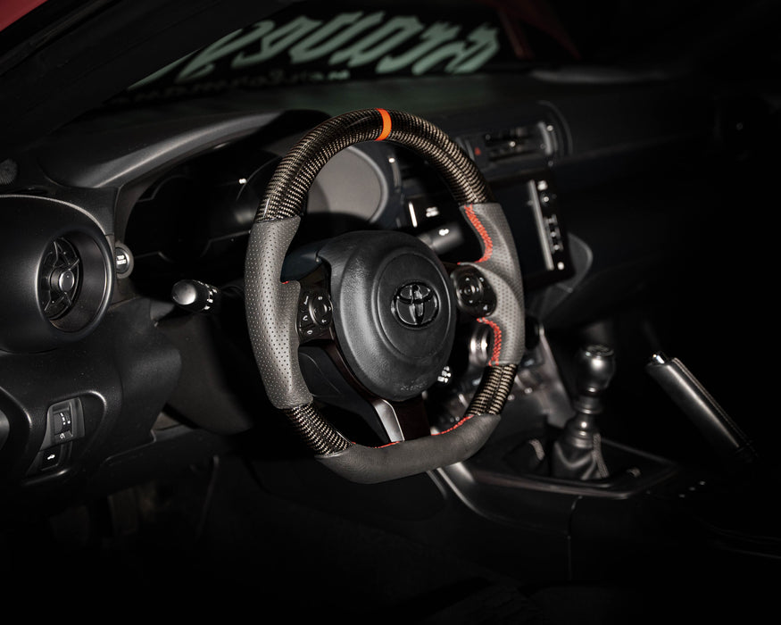 FactionFab Steering Wheel Carbon and Leather 17+ BRZ / 86