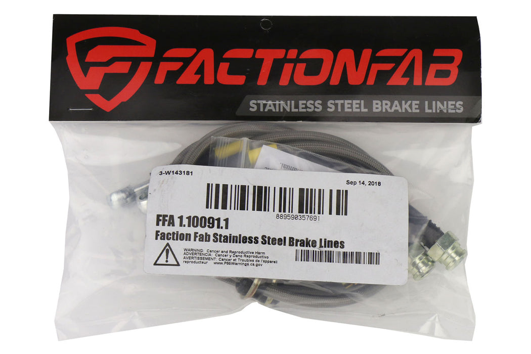 FactionFab Front Stainless Steel Brake Lines Subaru STI 2008-2017