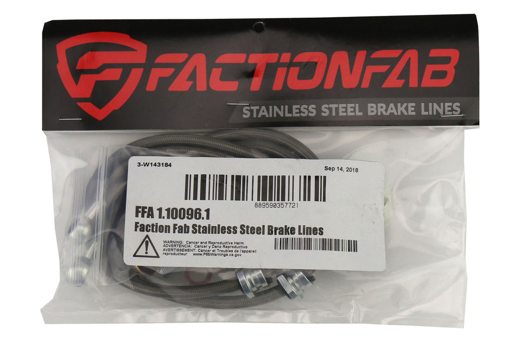 FactionFab Rear Stainless Steel Brake Lines Subaru STI 2004-2007