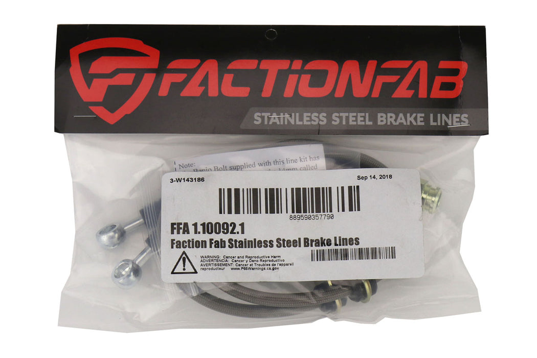 FactionFab Rear Stainless Steel Brake Lines Subaru STI 2008-2017 / BRZ / 86