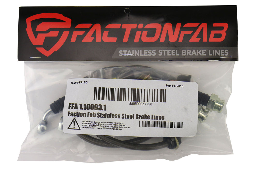 FactionFab Rear Stainless Steel Brake Lines Subaru WRX 2008-2018